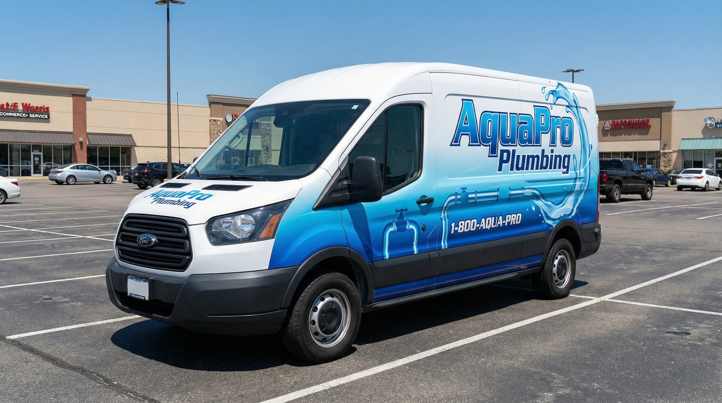 Plumbing vehicle wrap